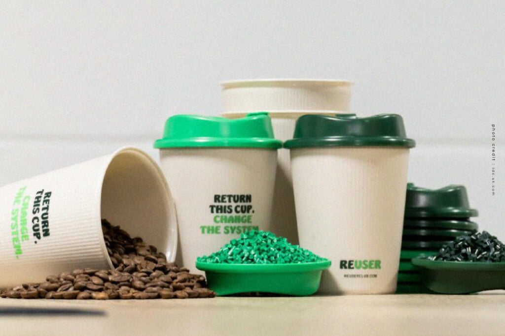 Reuser แก้วกาแฟพลาสติกจากน้ำมันพืช