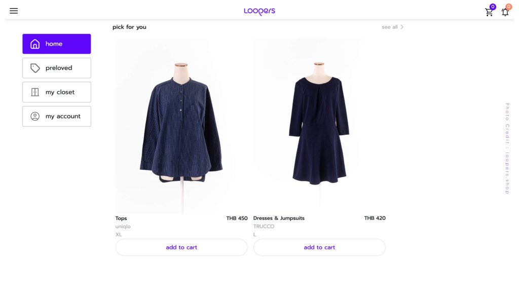 แพลตฟอร์มเสื้อผ้ามือสอง loopers ปรับปรุงเว็บไซต์ใหม่ให้สวยสับ และเป็นมิตรกับผู้ใช้มากกว่าเดิม