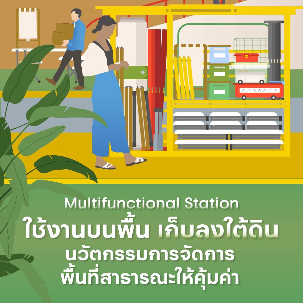 ‘Multifunctional Station’ นวัตกรรมการจัดการพื้นที่สาธารณะ ที่ใช้งานบนพื้น เก็บลงใต้ดิน