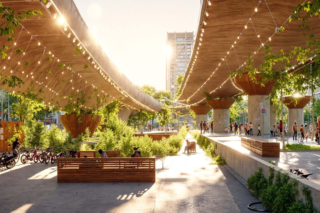 Prompt Park สวนสาธารณะ สวนใต้ทางด่วน สุรวงศ์ พื้นที่รกร้าง MVRDV we!park bangkok design week 2025 bkkdw2025