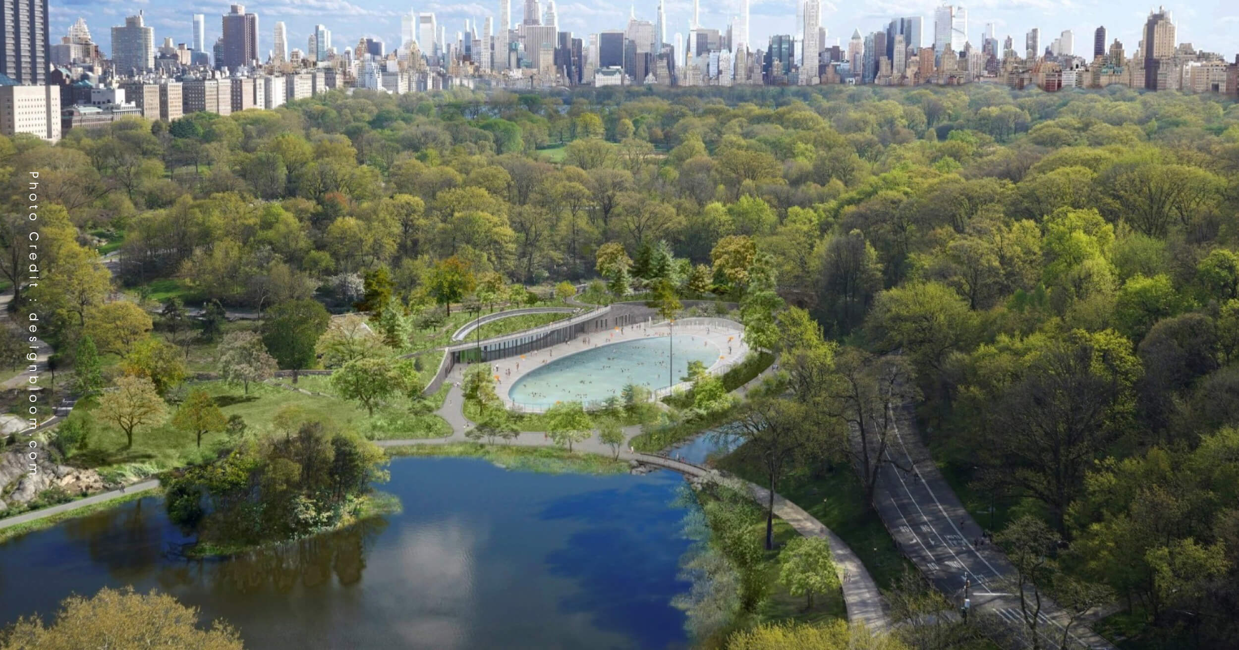 Davis Center ศูนย์กิจกรรม Central Park New York นิวยอร์ก สระว่ายน้ำ ธรรมชาติ