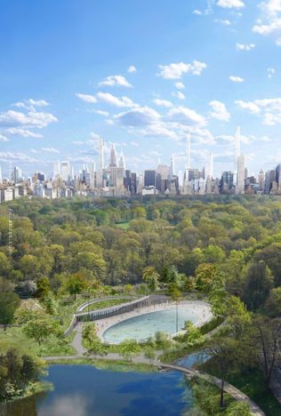 Davis Center ศูนย์กิจกรรม Central Park New York นิวยอร์ก สระว่ายน้ำ ธรรมชาติ