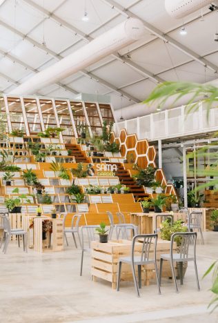 SAMA Garden บางนา ไบเทคบุรี พื้นที่สีเขียว ธรรมชาติ เมือง ไลฟ์สไตล์ ต้นไม้ ร้านอาหาร ชา สัตว์เลี้ยง