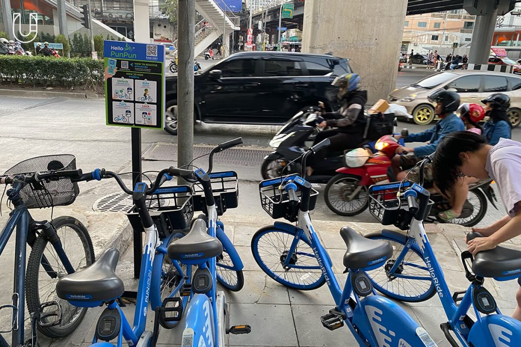 ทางเดินเลียบคลองแสนแสบ เรือคลองแสนแสบ จักรยาน helloride bike sharing สะพานหัวช้าง